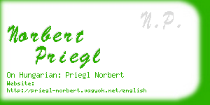 norbert priegl business card